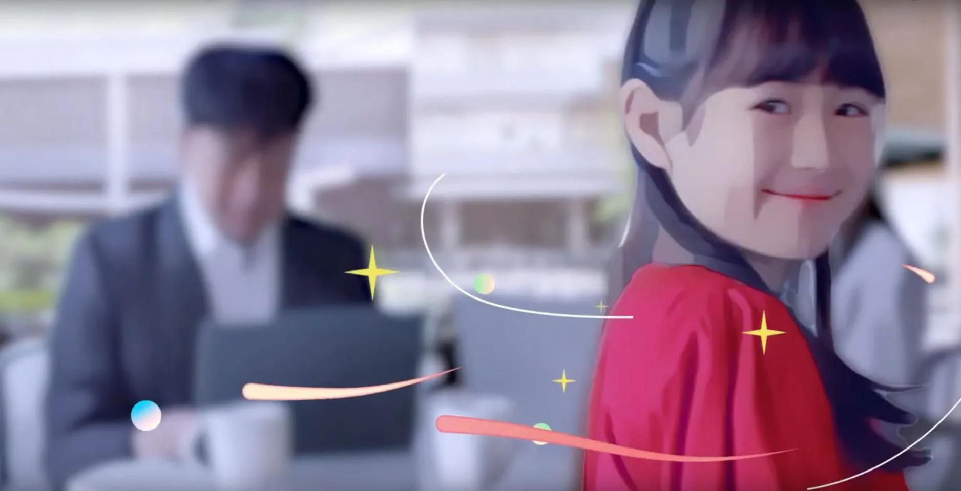 動画サムネイル：実写とアニメーションの融合で「歓び」がつながり合う様を表現