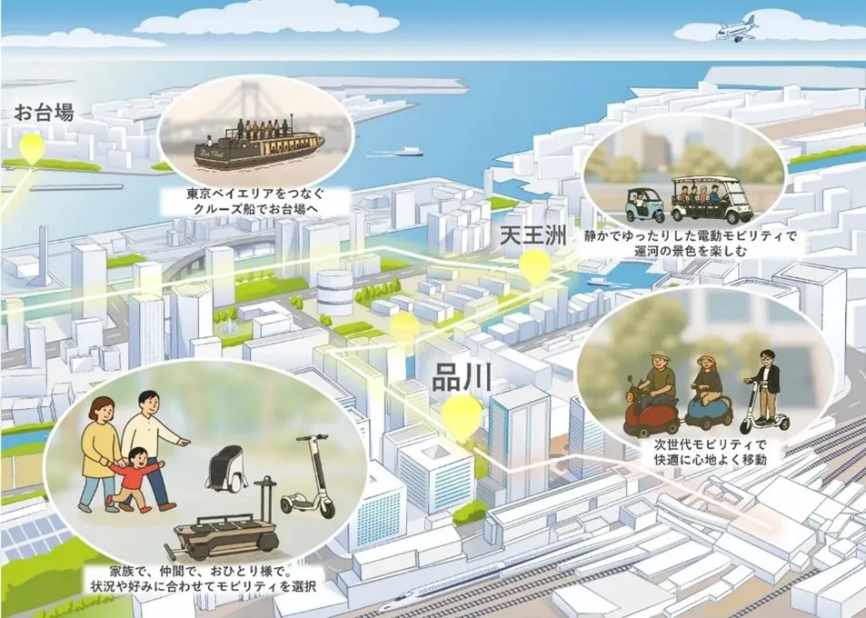 品川港南〜天王洲〜お台場の回遊イメージ（全体マップ）