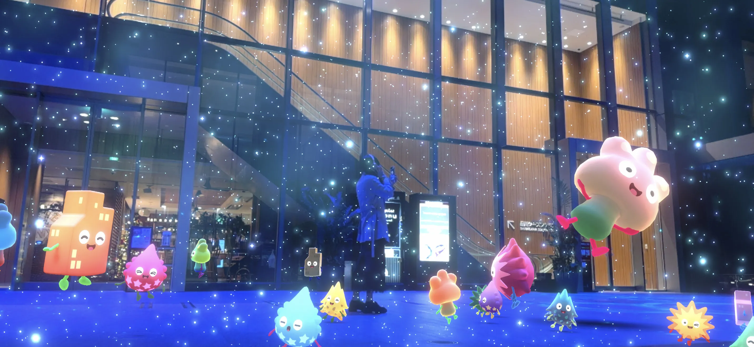 XRコンテンツと音響XRが重なり没入感のある世界観を演出（品川シーズンテラス　アトリウム）