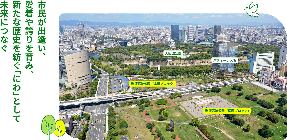 市民が出逢い、愛着や誇りを育み、新たな歴史を紡ぐ「にわ」として未来につなぐ