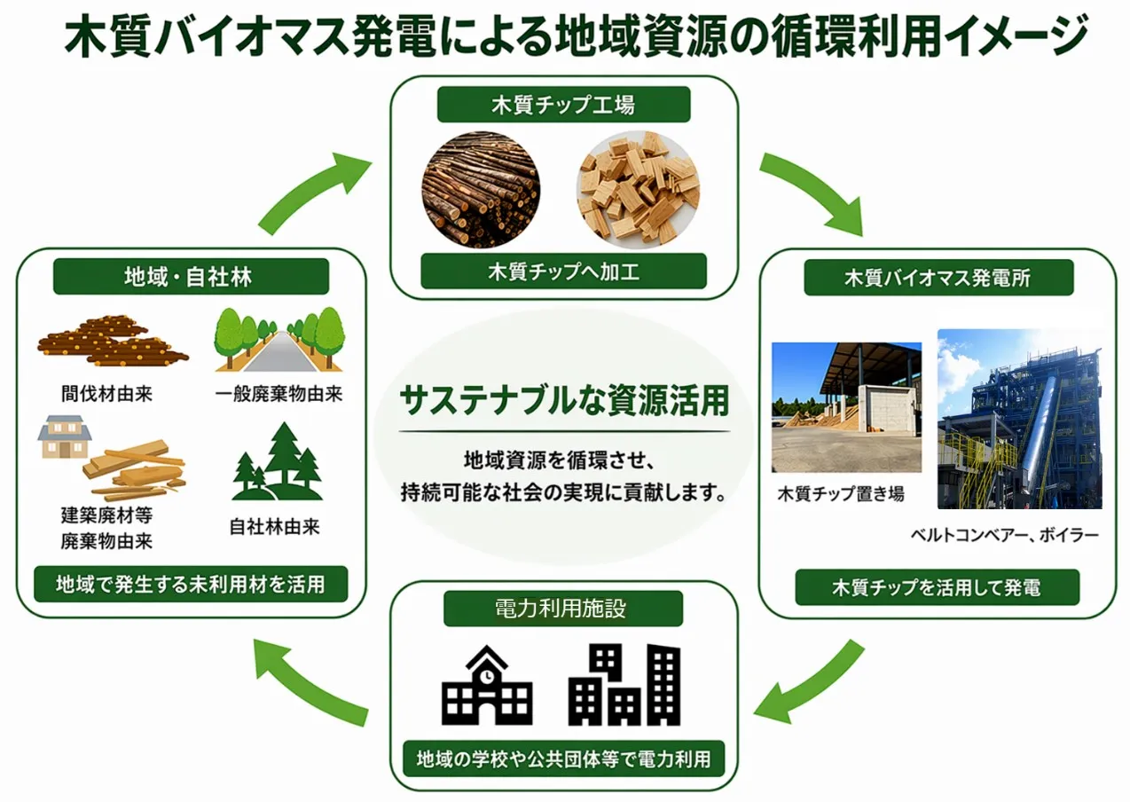 （参考）北田原バイオマス発電所における地域資源の循環利用イメージ